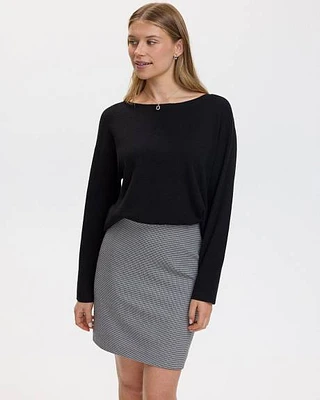 Long-Sleeve Boat-Neck Pullover