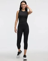 High-Rise Pulse Capri Legging with Compression Waistband