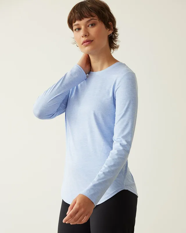 Women's Essentials Ribbed Crew Long-Sleeve Shirt