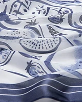 Foulard carré avec motif de fruits