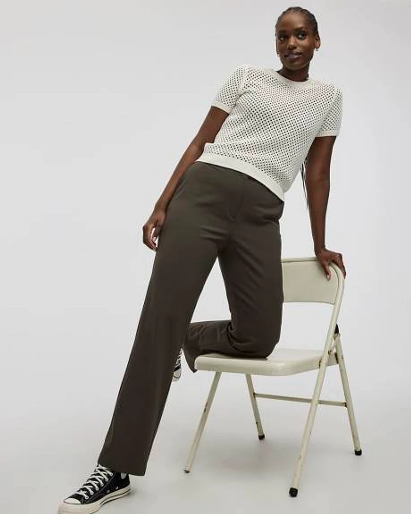 Straight-Leg High-Rise Pant