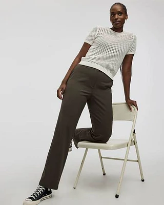 Straight-Leg High-Rise Pant