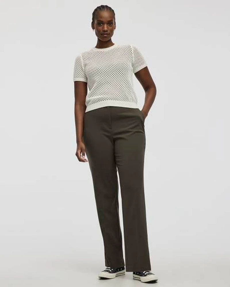 Straight-Leg High-Rise Pant