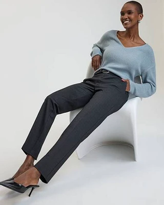 Straight-Leg High-Rise Pants