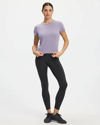 High-Rise Pulse Legging with Ribbed Inserts