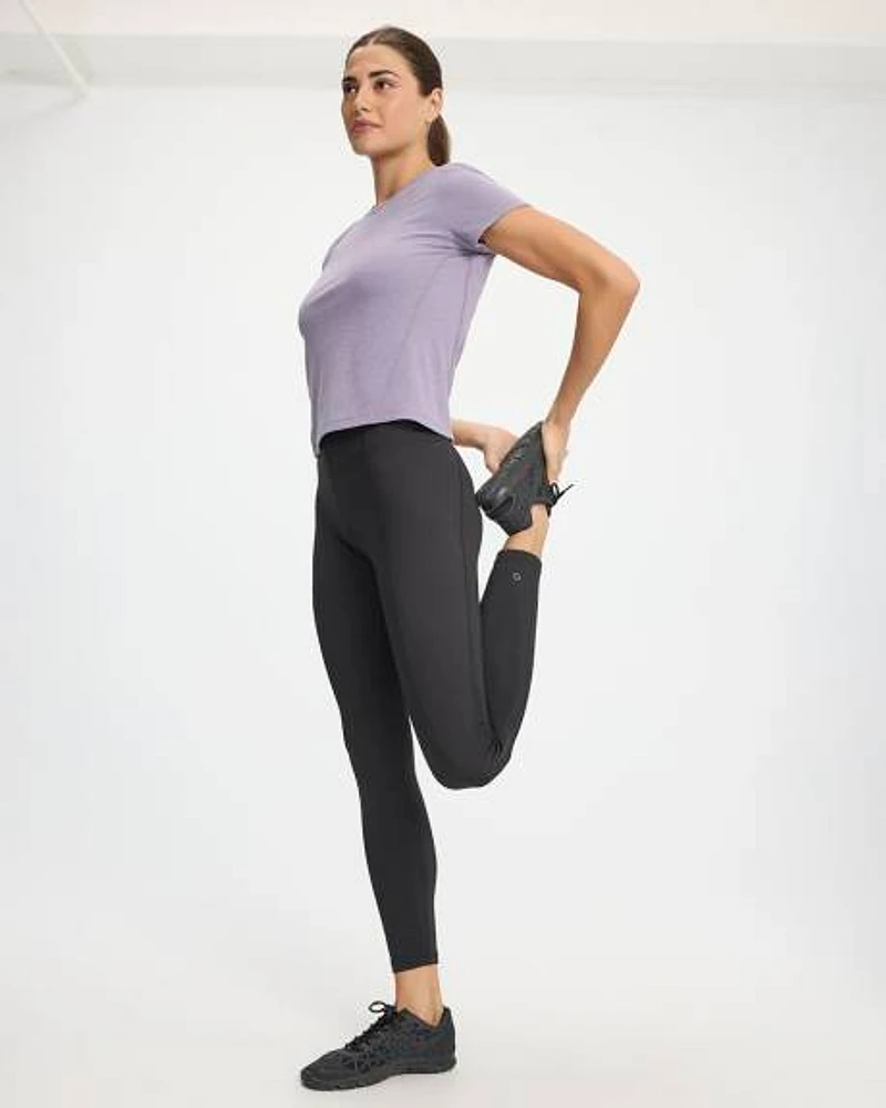 High-Rise Pulse Legging with Ribbed Inserts