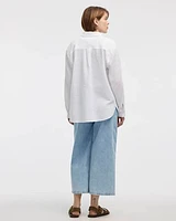Chemise texturée à manches longues