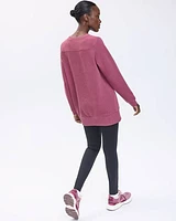 Long-Sleeve Crew-Neck Ottoman-Knit Tunic