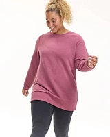 Long-Sleeve Crew-Neck Ottoman-Knit Tunic