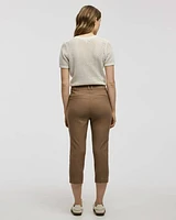 Pantalon capri à jambe étroite et taille haute