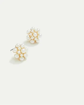 Earrings with Pearl Flowers