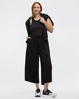 Pantalon court à jambe large en scuba