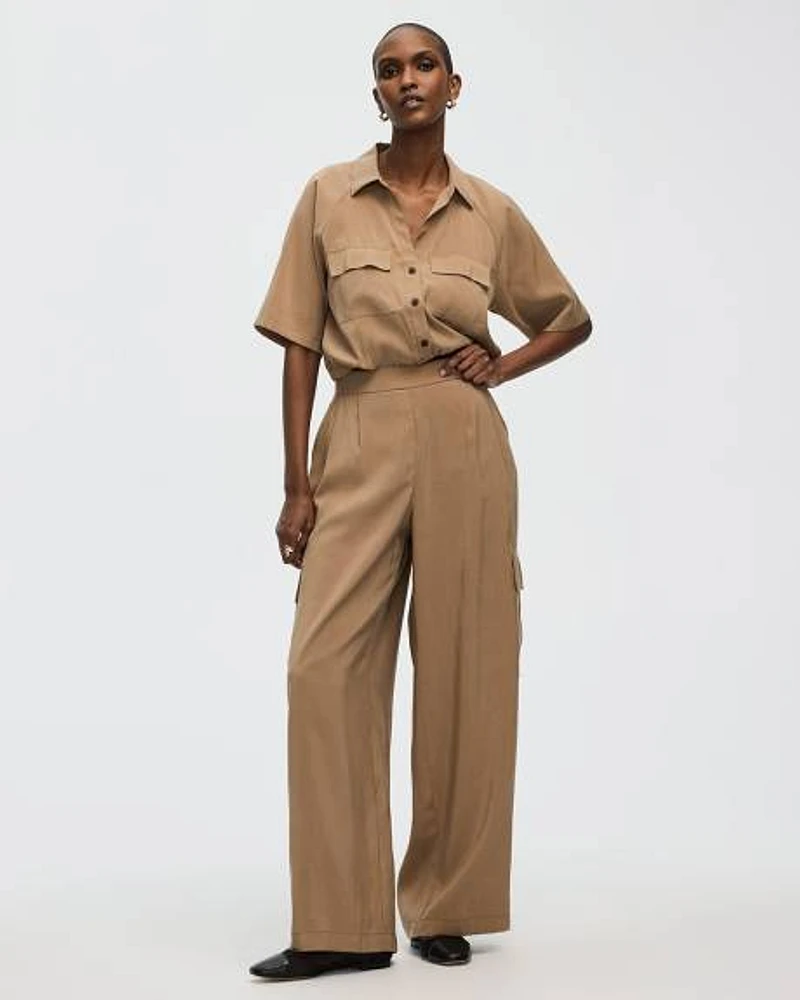 Wide-Leg Cargo Pant