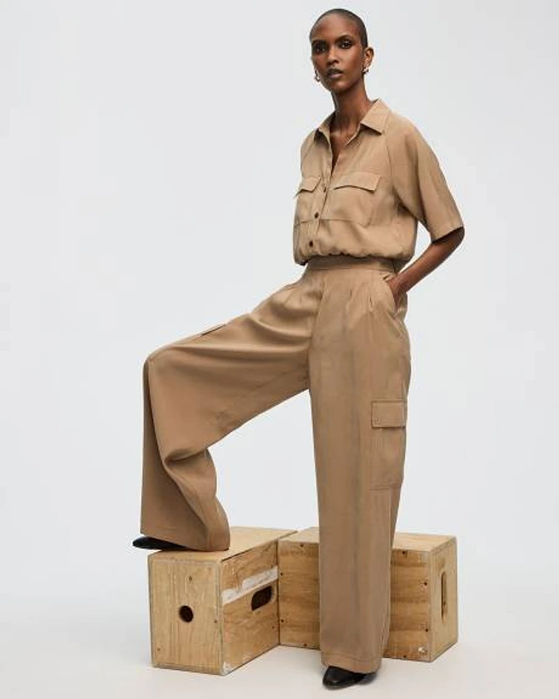 Wide-Leg Cargo Pant