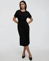 Crew-Neck Shift Dress