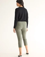 Cropped Straight-Leg High-Rise Pants