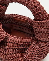 Small Half-Moon Straw Bag
