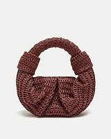Small Half-Moon Straw Bag