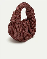 Small Half-Moon Straw Bag