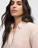 Long-Sleeve Textured Shirt
