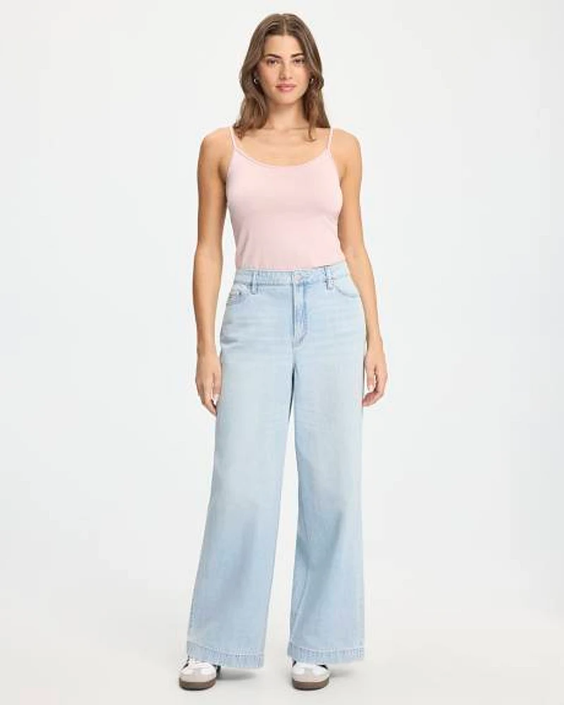 Wide-Leg High-Rise Jean