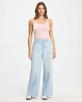 Wide-Leg High-Rise Jean