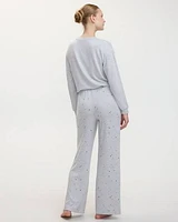 Wide-Leg Brushed Snit Pyjama Pant