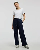 Pantalon à jambe large