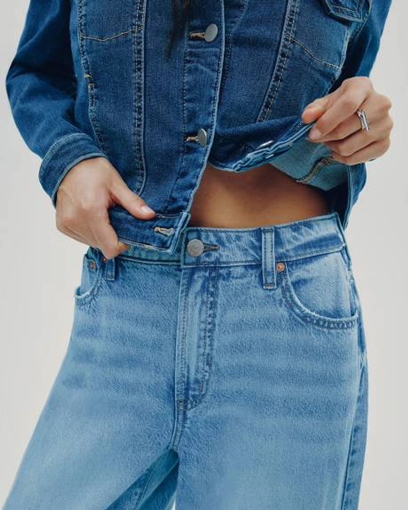 High-Rise Barrel Jeans