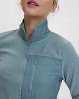 Veste à demi-zip en tissu polaire