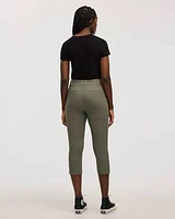 Pantalon capri à jambe étroite et taille haute