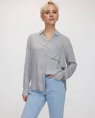 Long-Sleeve Buttoned-Down Blouse