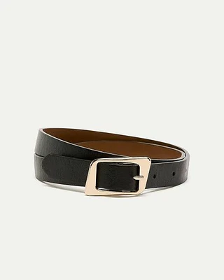 Ceinture étroite en faux cuir avec boucle oblique