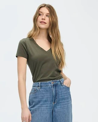 T-shirt ajusté à col V