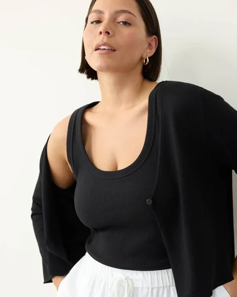 Long-Sleeve V-Neck Bolero