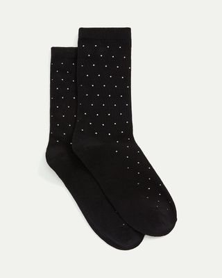 Cotton Socks with All-Over Dots
