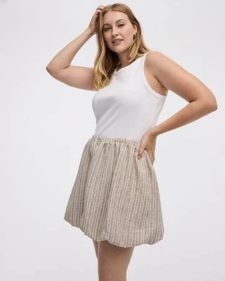 Striped Bubble Miniskirt