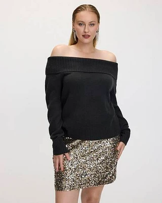 Long-Sleeve Off-the-Shoulder PlushSoft Top