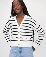 Long-Sleeve V-Neck Cardigan