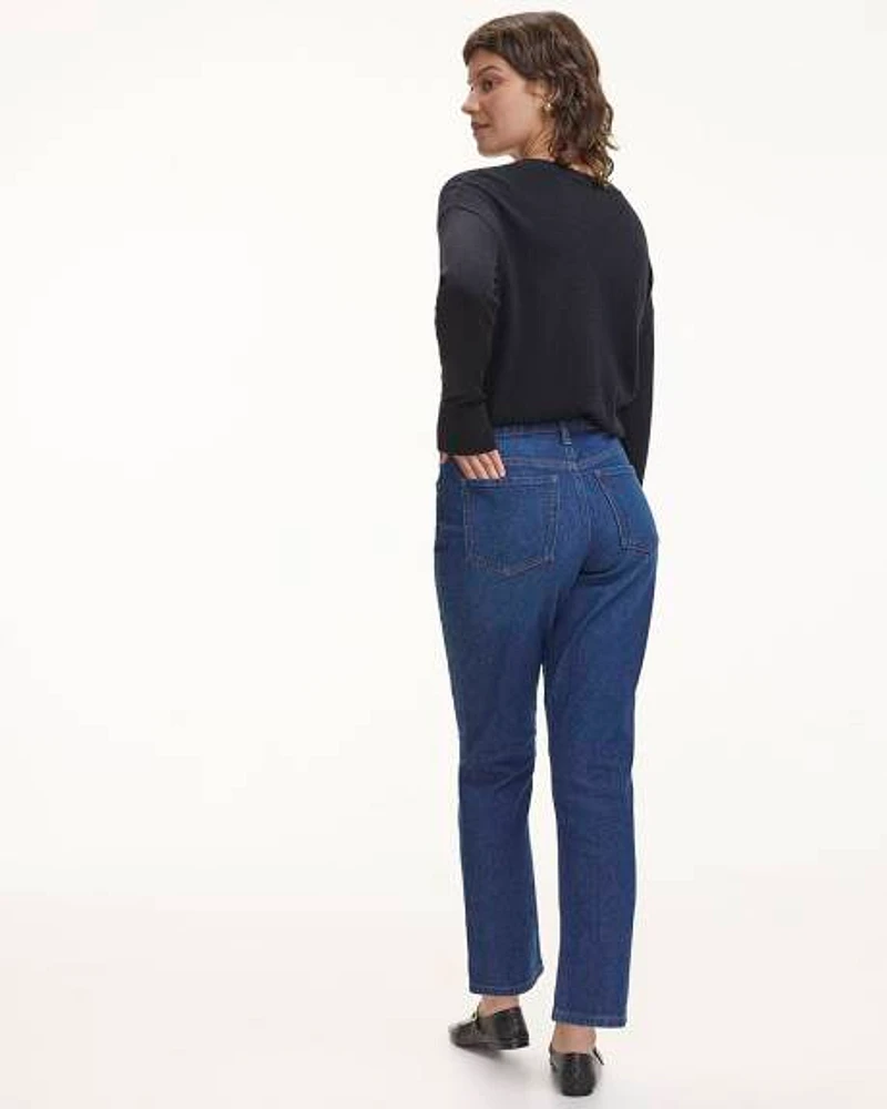 Straight-Leg Mid-Rise Jean