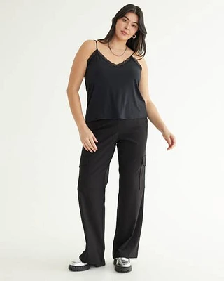 Straight-Leg High-Rise Cargo Pant