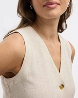 Haut sans manches à boutonner