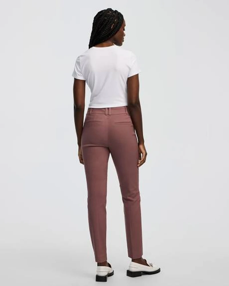 Slim-Leg High-Rise Ankle Pant