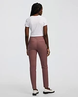 Slim-Leg High-Rise Ankle Pant