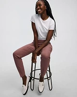 Slim-Leg High-Rise Ankle Pant