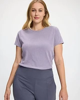 Short-Sleeve Crew-Neck Ribbed Tee