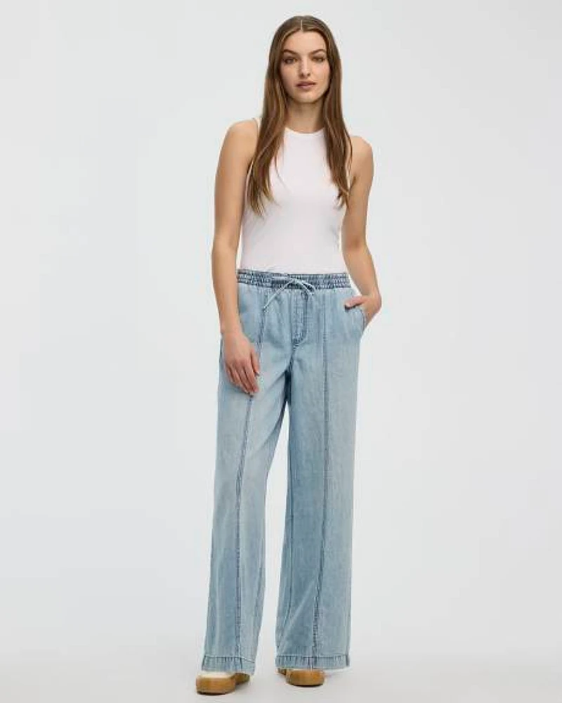 Wide-Leg High-Rise Jean
