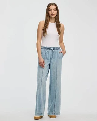 Wide-Leg High-Rise Jean