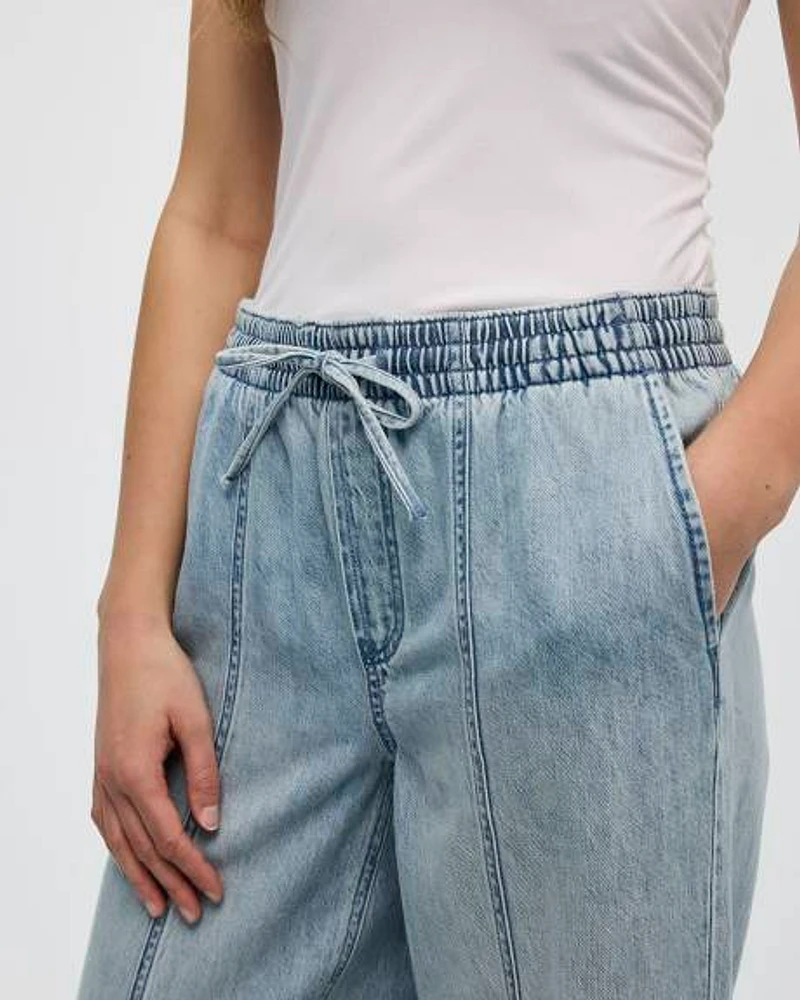 Wide-Leg High-Rise Jean