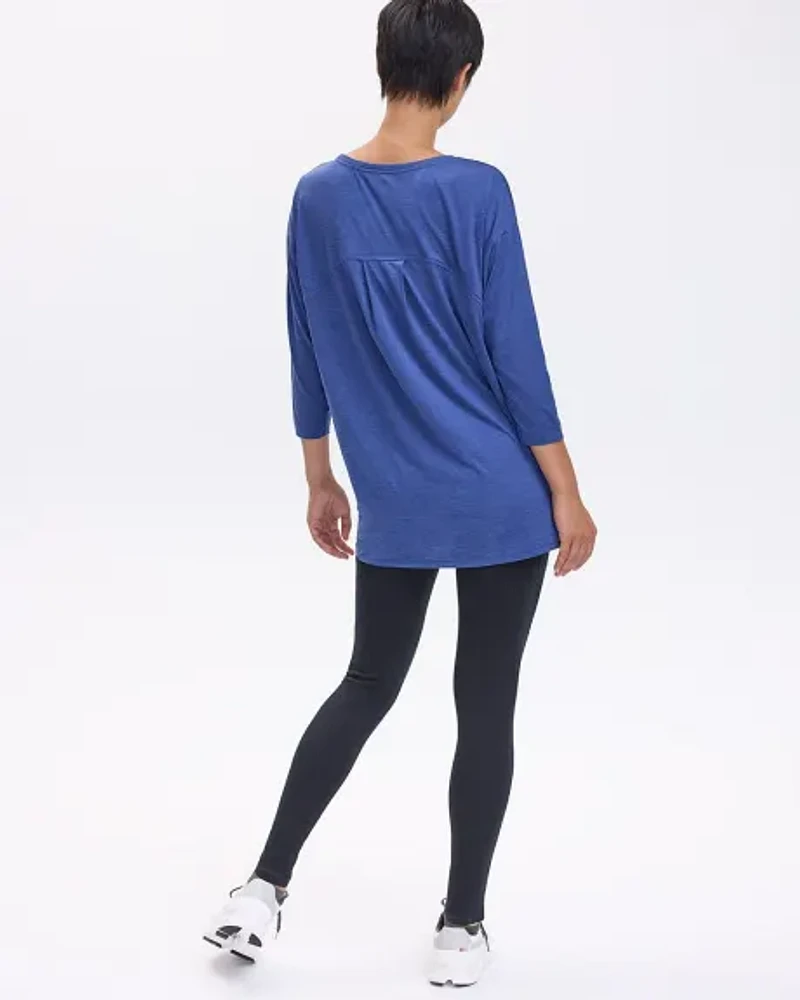 Long-Sleeve Crew-Neck Tunic